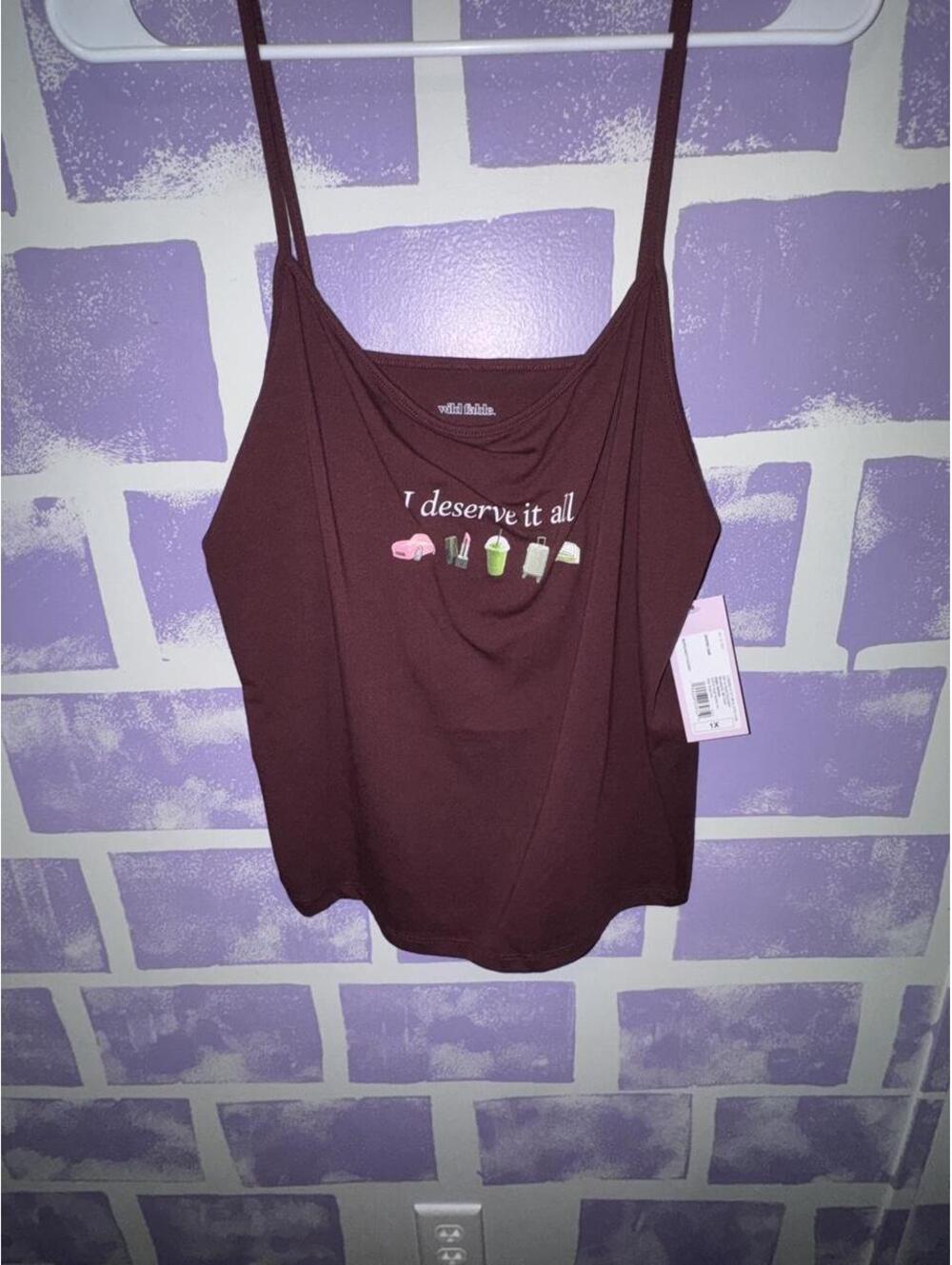Edikted Women's Burgundy and Purple Vests-tanks-cami